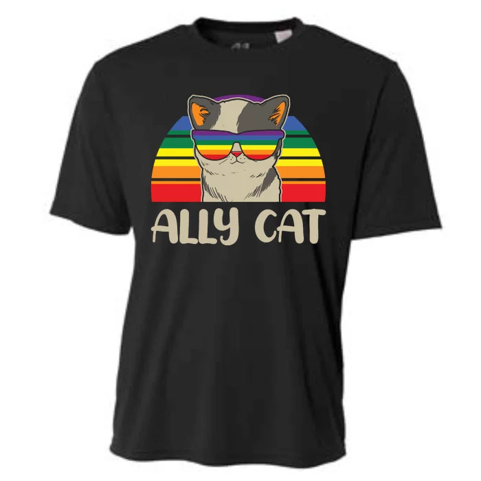 Lgbt Ally Cat Pride Cat Pride Month Gay Cooling Performance Crew T-Shirt