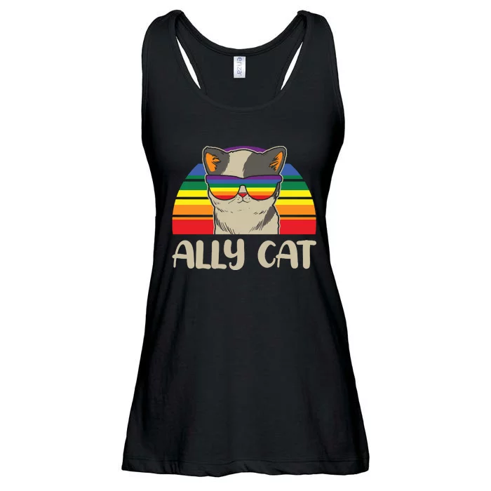 Lgbt Ally Cat Pride Cat Pride Month Gay Ladies Essential Flowy Tank