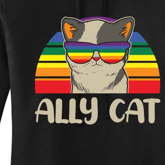 Lgbt Ally Cat Pride Cat Pride Month Gay Women's Pullover Hoodie