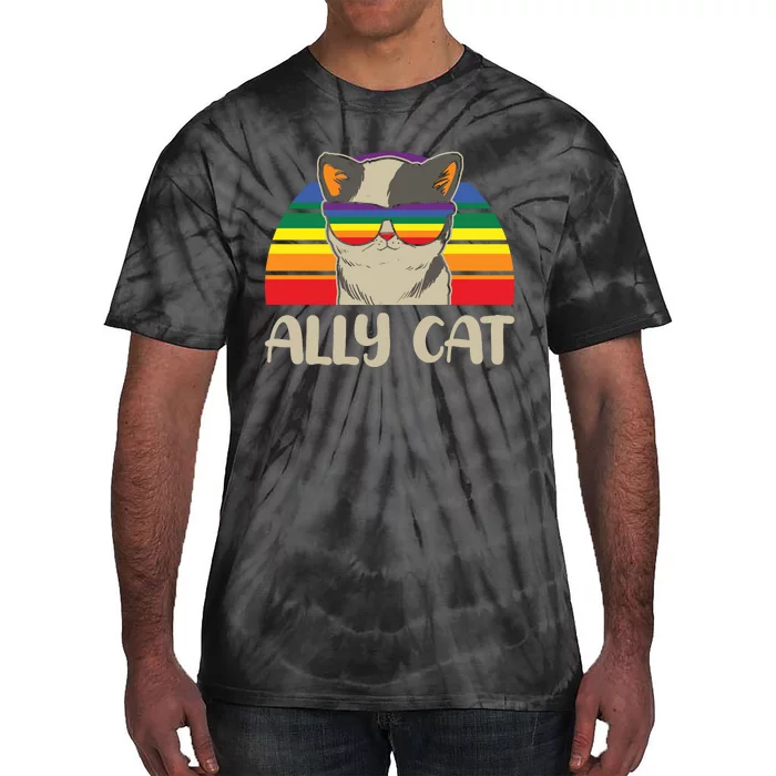 Lgbt Ally Cat Pride Cat Pride Month Gay Tie-Dye T-Shirt