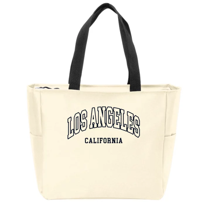 Los Angeles California Throwback Design Classic Zip Tote Bag