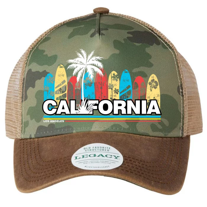 Los Angeles California Surfing Retro Logo Legacy Tie Dye Trucker Hat