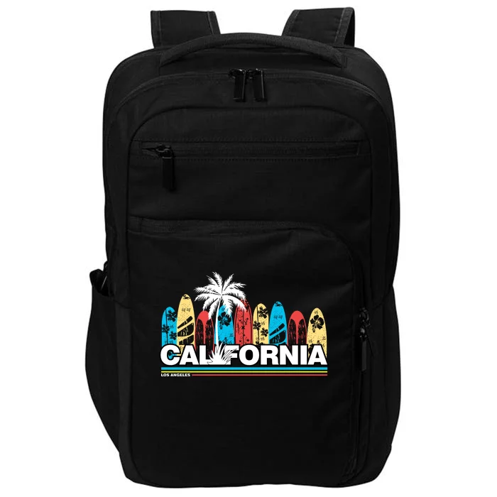 Los Angeles California Surfing Retro Logo Impact Tech Backpack