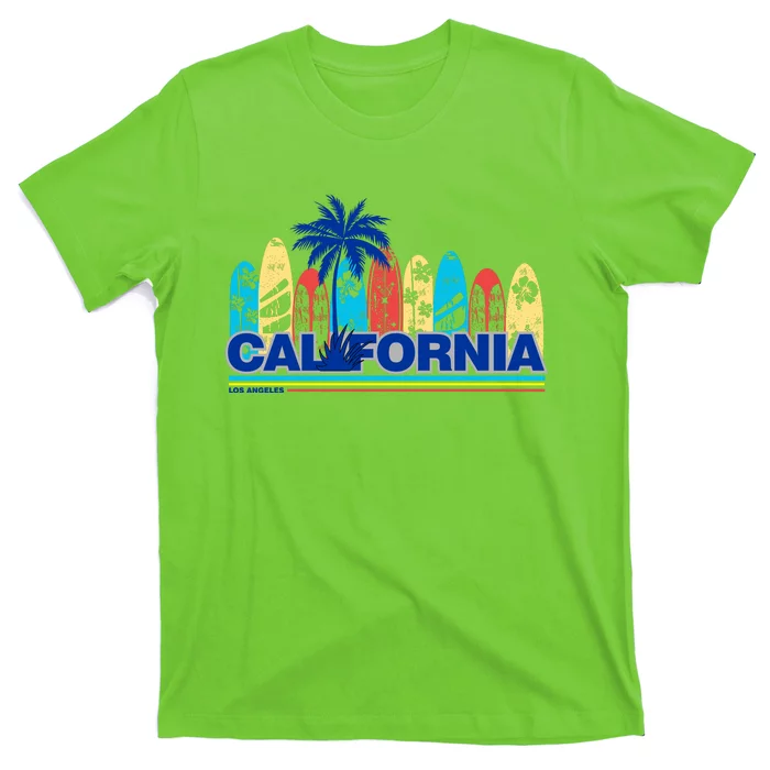 Los Angeles California Surfing Retro Logo T-Shirt