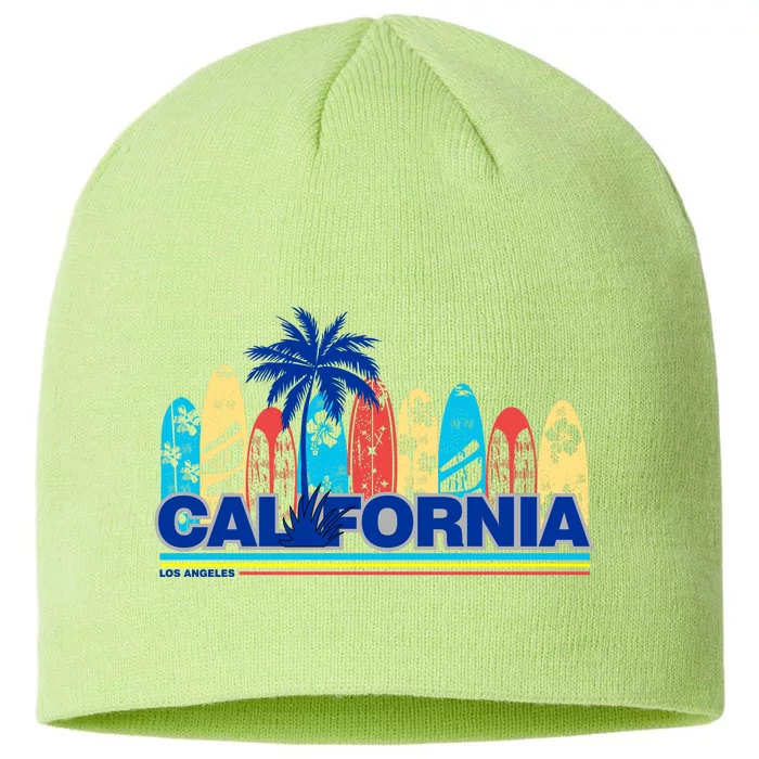 Los Angeles California Surfing Retro Logo 8 1/2in Sustainable Knit Beanie