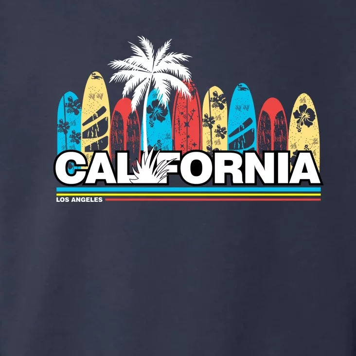 Los Angeles California Surfing Retro Logo Toddler Hoodie