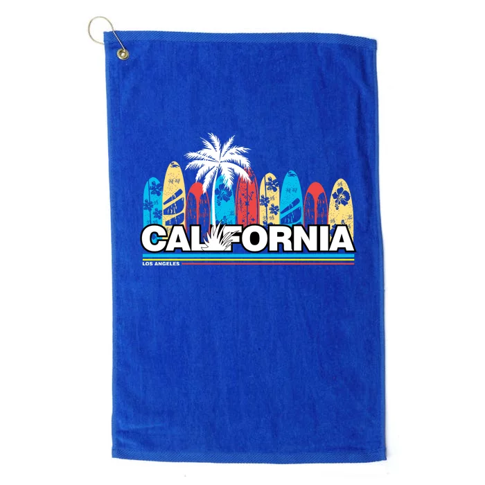 Los Angeles California Surfing Retro Logo Platinum Collection Golf Towel