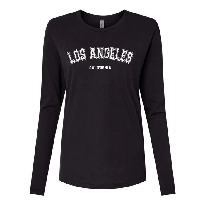 Los Angeles California Womens Cotton Relaxed Long Sleeve T-Shirt