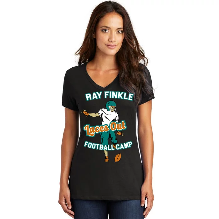 Laces Out Ray Finkle Football Camp Women's V-Neck T-Shirt