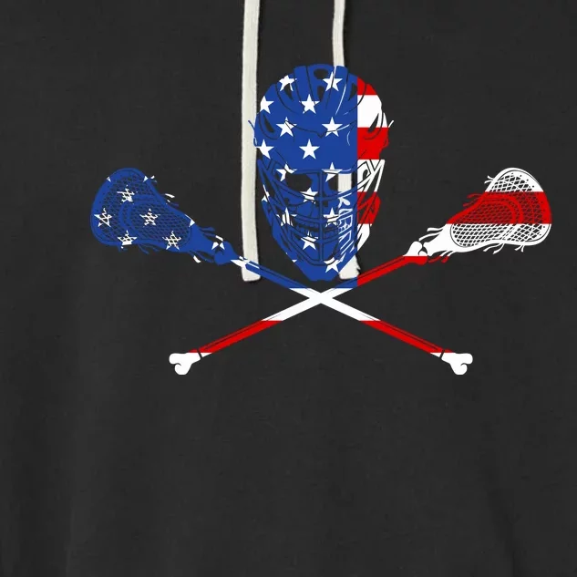 Lacrosse Flag Garment-Dyed Fleece Hoodie