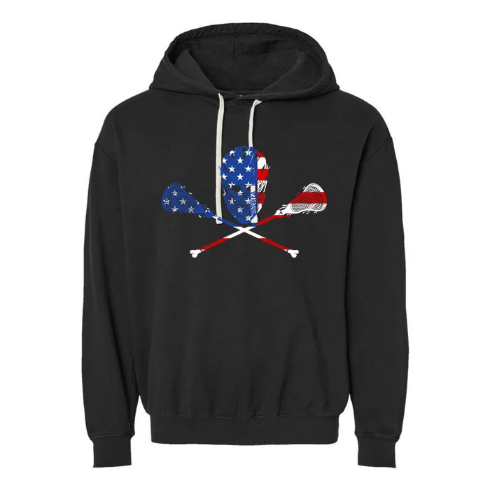 Lacrosse Flag Garment-Dyed Fleece Hoodie