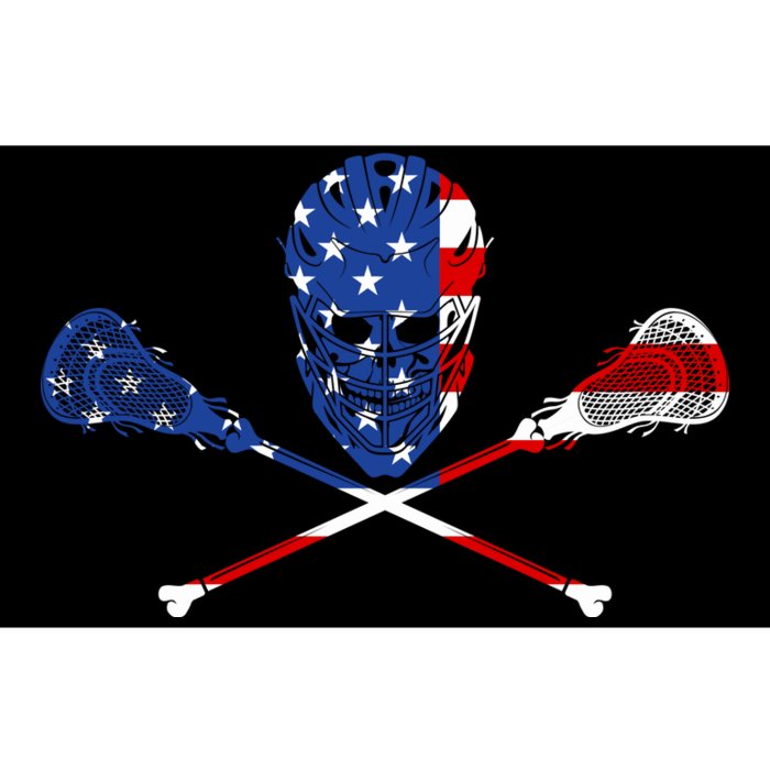 Lacrosse Flag Bumper Sticker