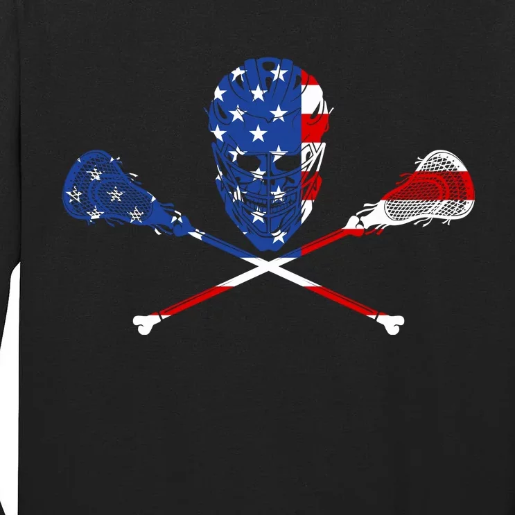 Lacrosse Flag Tall Long Sleeve T-Shirt