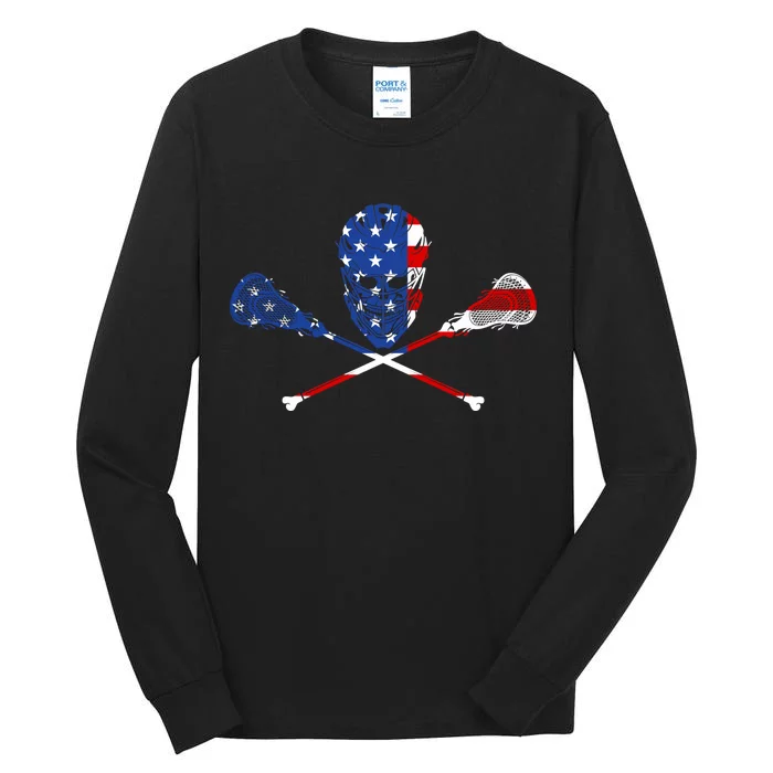 Lacrosse Flag Tall Long Sleeve T-Shirt