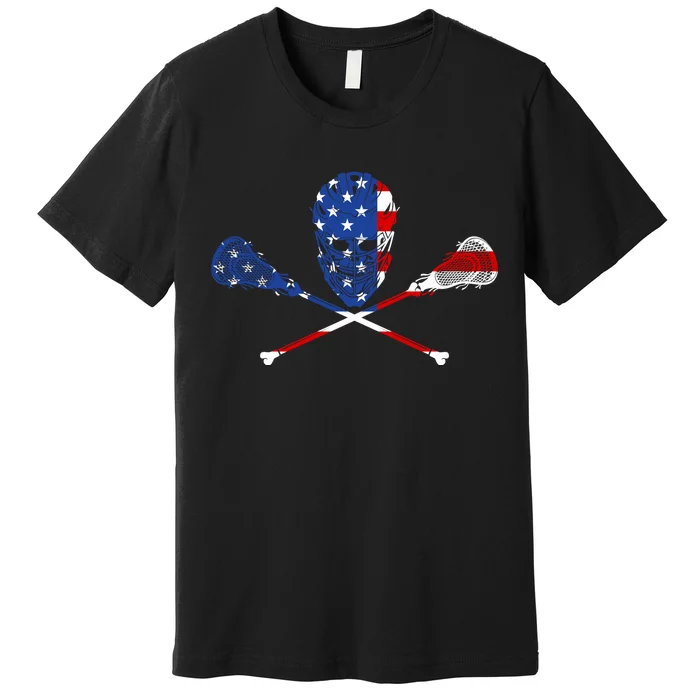 Lacrosse Flag Premium T-Shirt