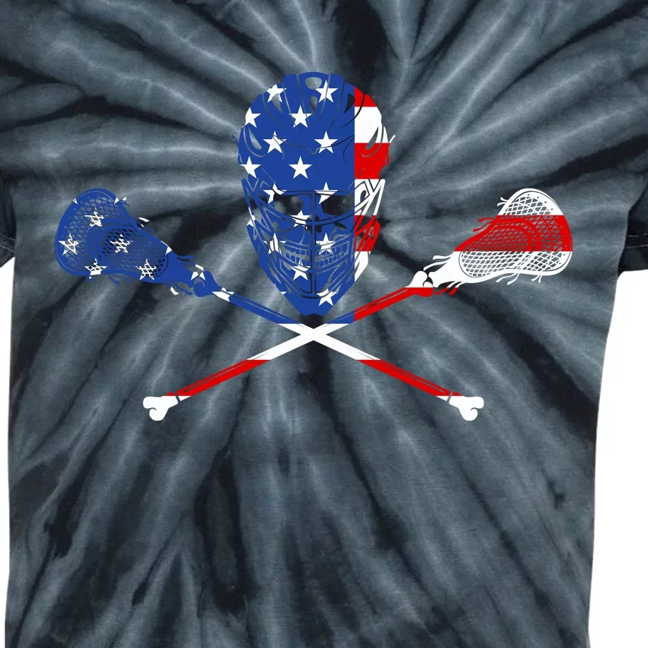 Lacrosse Flag Kids Tie-Dye T-Shirt