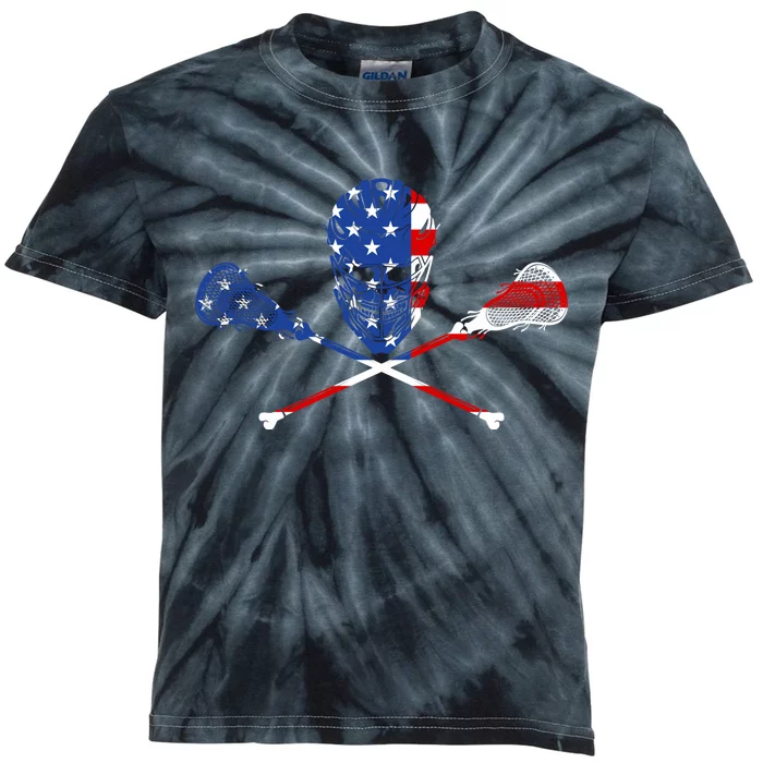 Lacrosse Flag Kids Tie-Dye T-Shirt