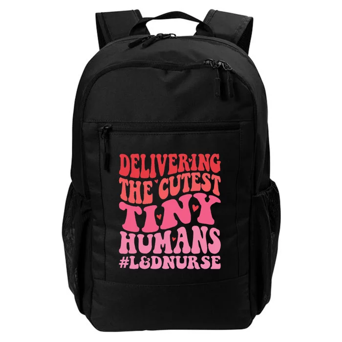 Labor And Delivery Nurse Valentines Day Groovy L&D Nurse Daily Commute Backpack