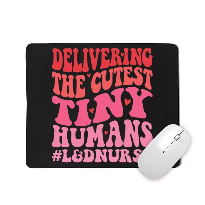 Labor And Delivery Nurse Valentines Day Groovy L&D Nurse Mousepad