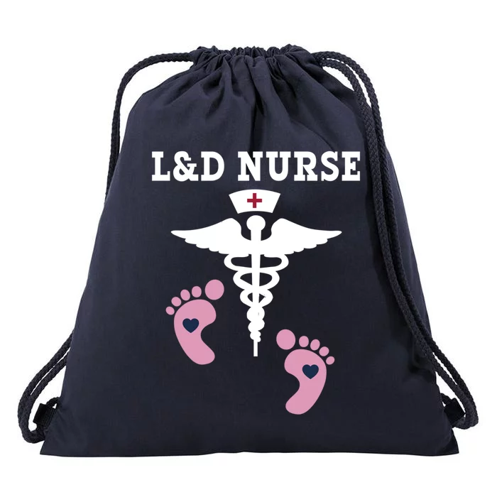 L And D Labor And Delivery Nurse Gift Drawstring Bag