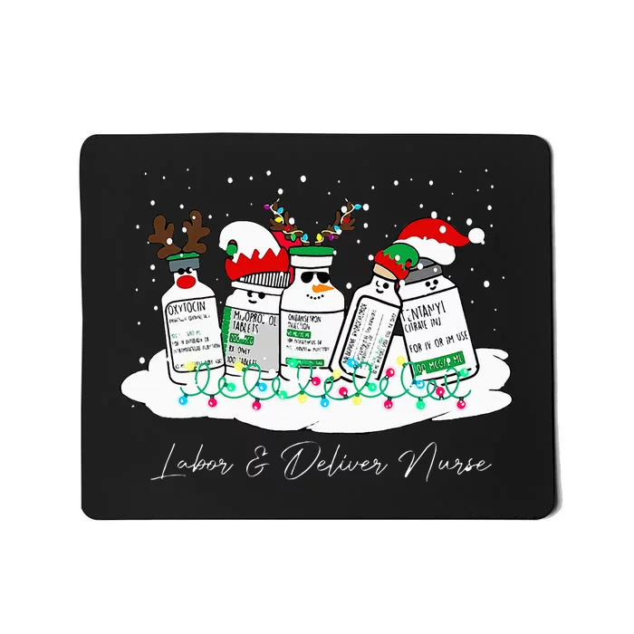 Labor And Delivery Nurse Christmas Mother Baby Nurse Holiday Mousepad