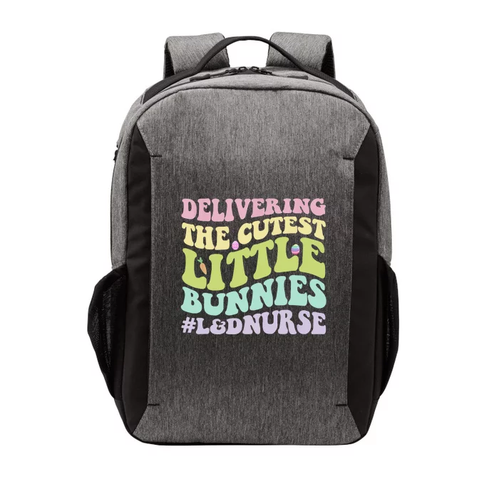 Labor And Delivery Nurse Easter Day Groovy L&D Nurse Bunnies Vector Backpack