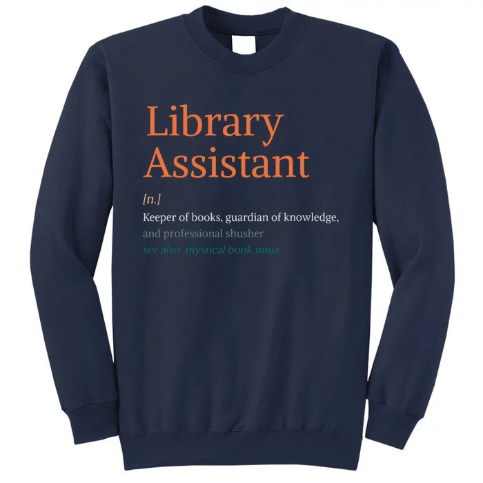 Library Assistant Definition Funny School Librarian Bookish Sweatshirt