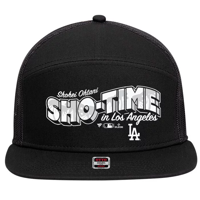 Los Angeles Dodgers Fanatics Branded Shotime 7 Panel Mesh Trucker Snapback Hat