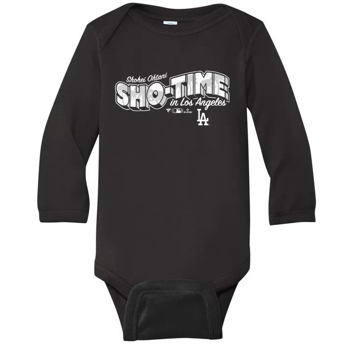 Los Angeles Dodgers Fanatics Branded Shotime Baby Long Sleeve Bodysuit