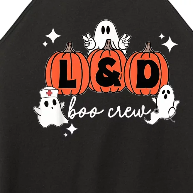 Labor And Delivery Halloween Pumpkin L&D Boo Crew Nurse Women’s Perfect Tri Rocker Tank