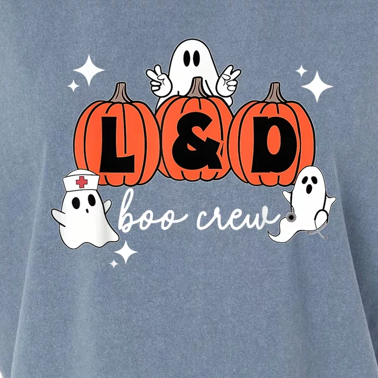 Labor And Delivery Halloween Pumpkin L&D Boo Crew Nurse Garment-Dyed Women's Muscle Tee