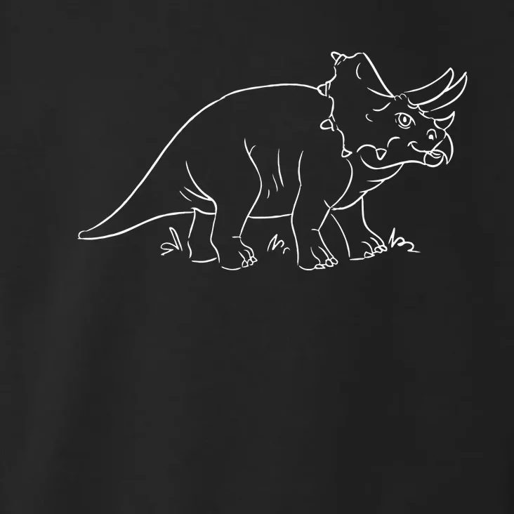 Line Art Dinosaur Triceratops Toddler Hoodie