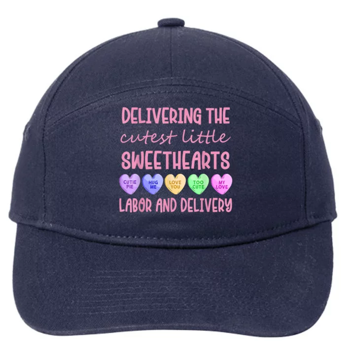 Labor And Delivery Nurse Valentine's Day, L&D Nurse 7-Panel Snapback Hat