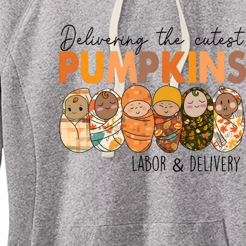 Labor And Delivery Nurse Delivering The Cutest Pumpkins Women's Fleece Hoodie