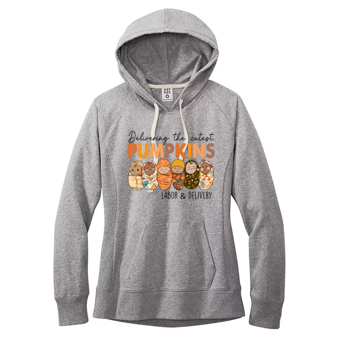 Labor And Delivery Nurse Delivering The Cutest Pumpkins Women's Fleece Hoodie