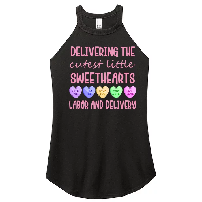 Labor And Delivery Nurse Valentine's Day, L&D Nurse Women’s Perfect Tri Rocker Tank