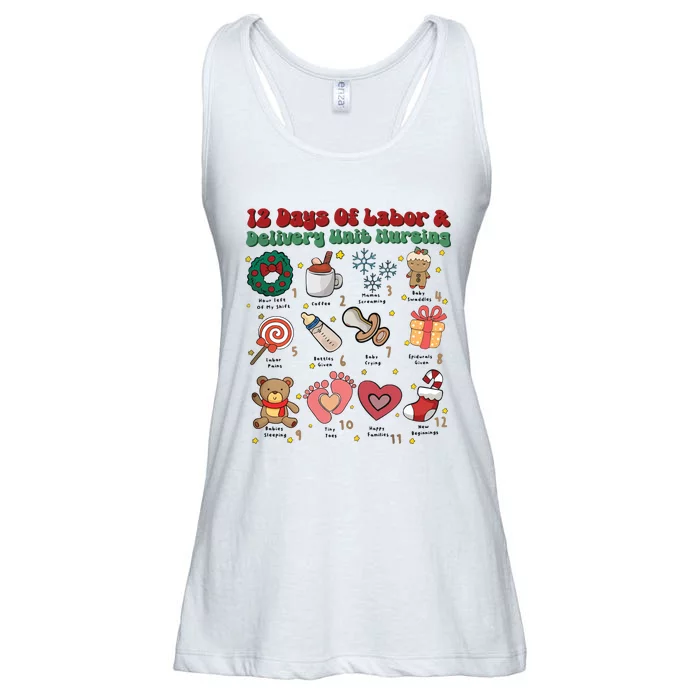 Labor And Delivery Christmas Labor And Delivery Nurse L&D Nurse Era Ladies Essential Flowy Tank