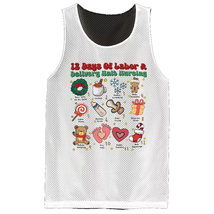 Labor And Delivery Christmas Labor And Delivery Nurse L&D Nurse Era Mesh Reversible Basketball Jersey Tank