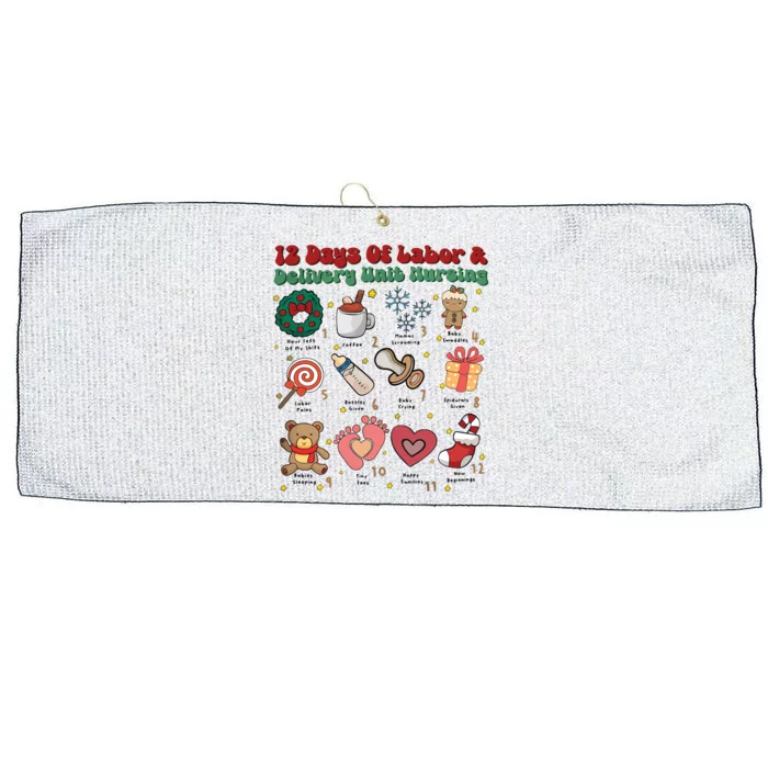 Labor And Delivery Christmas Labor And Delivery Nurse L&D Nurse Era Large Microfiber Waffle Golf Towel