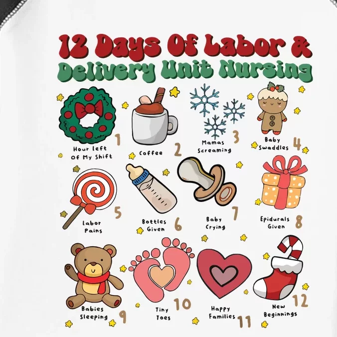 Labor And Delivery Christmas Labor And Delivery Nurse L&D Nurse Era Infant Baby Jersey Bodysuit