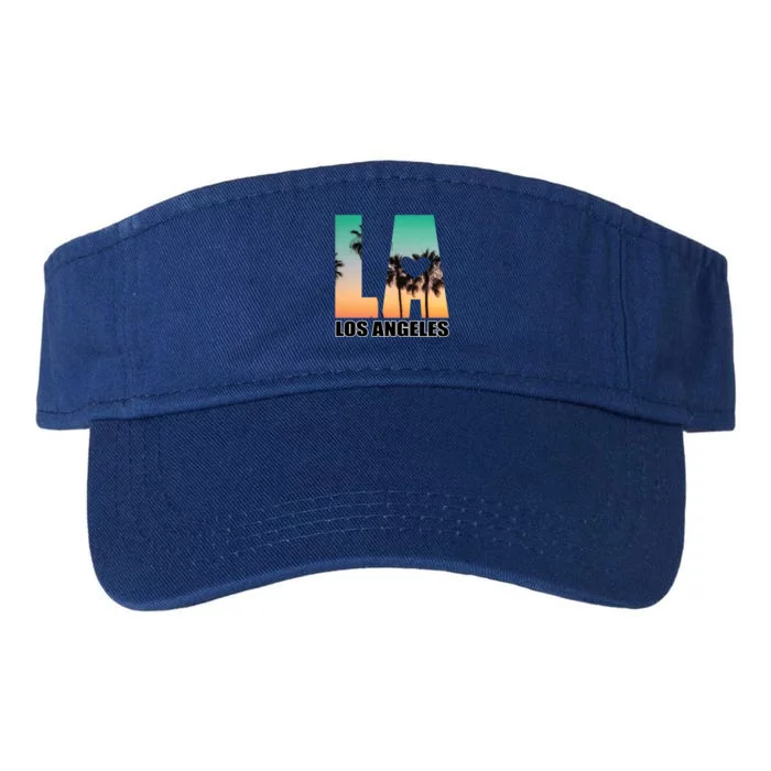 Los Angeles Design La Palm Tree Sunset Boulevard Funny Gift Valucap Bio-Washed Visor