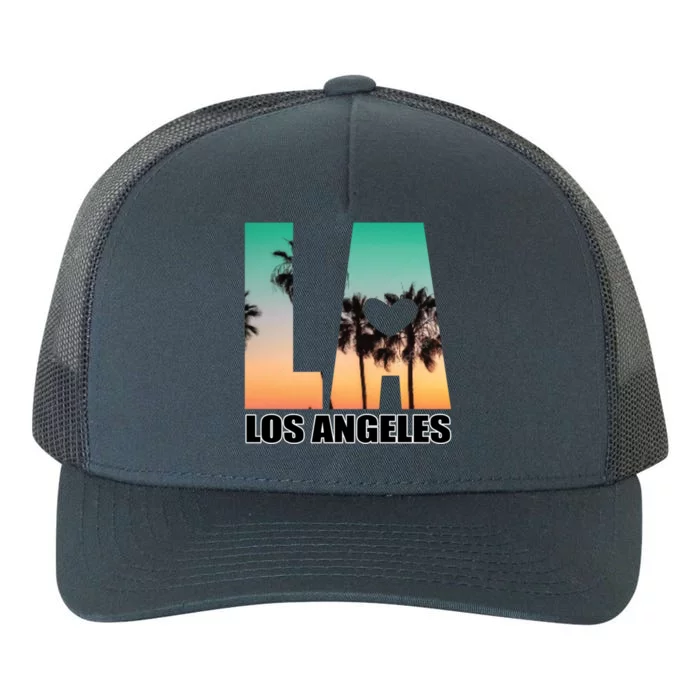 Los Angeles Design La Palm Tree Sunset Boulevard Funny Gift Yupoong Adult 5-Panel Trucker Hat