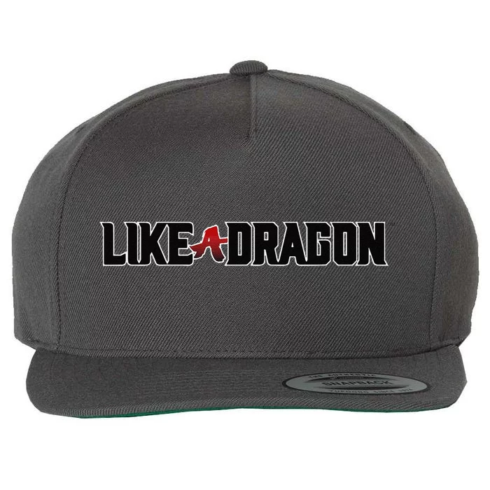 Like A Dragon & Yakuza Black Logo Wool Snapback Cap