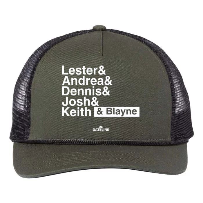 Lester & Andrea & Dennis & Josh & Keith & Blayne Retro Rope Trucker Hat Cap