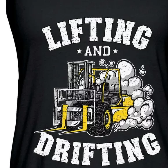 Lifting And Drifting Truck Driver Funny Forklift Operator Ladies Essential Flowy Tank