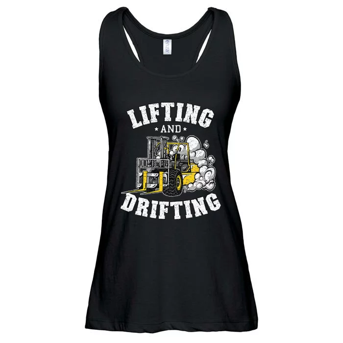 Lifting And Drifting Truck Driver Funny Forklift Operator Ladies Essential Flowy Tank