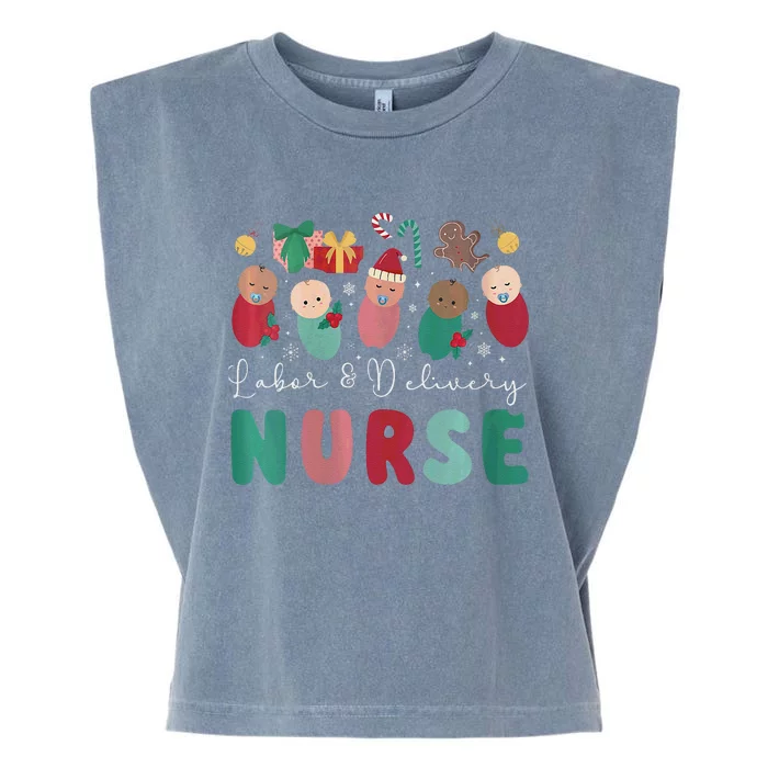 Labor And Delivery NurseDelivering The Cutest Presents Xmas Garment-Dyed Women's Muscle Tee