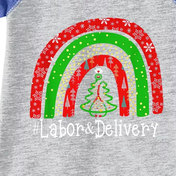 Labor And Delivery Christmas Cute Rainbow Stethoscope Tree Xmas Gift Infant Baby Jersey Bodysuit