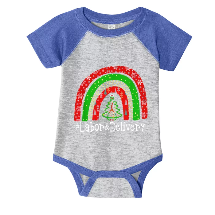 Labor And Delivery Christmas Cute Rainbow Stethoscope Tree Xmas Gift Infant Baby Jersey Bodysuit