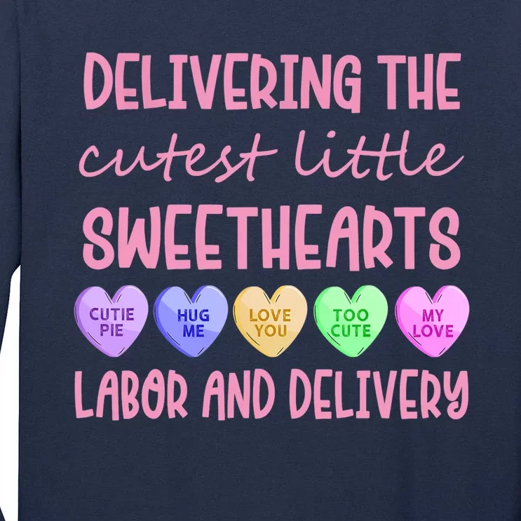 Labor And Delivery Nurse Valentine's Day, L&D Nurse Tall Long Sleeve T-Shirt